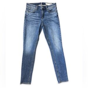 rag & bone Cate Mid-Rise Skinny Ash Blue Denim Jeans size 28